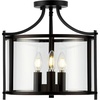 image:imageSAFAVIEH Lighting Collection Grenten Oil Rubbed Bronze 3Light Kitchen Bathroom Dining Bedroom Foyer Hallway Flush Mount LED Bulbs Included