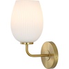 image:imageSAFAVIEH Lighting Collection Idina Contemporary BrassWhite Uplight Single Wall Sconce