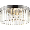 image:imageSAFAVIEH Lighting Collection Ruslen Art Deco Nickel Crystal Flush Mount LED Bulbs Included