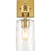 image:imageSAFAVIEH Lighting Collection Tyrosa BrassClear Glass Shade Wall Sconce Set of 2 Light Fixture Ideal for Bathroom Entryway Vanity Foyer Hallway Living Room LED Bulbs Included