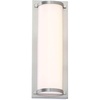 image:imageSAFAVIEH SCN4038A Lighting Luka Brush Nickel and White Vanity Bar Bathroom LED Bulb Included Sconce