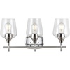 image:imageSAFAVIEH SCN4057A Eagan 3Light Nickel and Brass 11inch LED Bulbs Included Wall Sconce