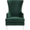 image:imageSafavieh Couture Geode Modern Light Silver Wingback ChairForest Green