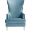 image:imageSafavieh Couture Geode Modern Light Silver Wingback ChairLight Blue