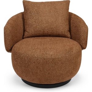 image:imageSAFAVIEH Couture  Hannalisa Swivel Accent Chair  Light Brown Performance Fabric  Fully Assembled  Ideal for Living Room Bedroom 165 Seat Height SFV2408ABrown