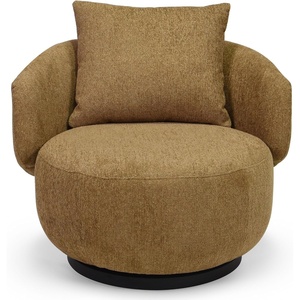 image:imageSAFAVIEH Couture  Hannalisa Swivel Accent Chair  Light Brown Performance Fabric  Fully Assembled  Ideal for Living Room Bedroom 165 Seat Height SFV2408ALight Brown