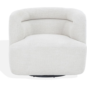 image:imageSAFAVIEH Couture  Joangela Barrel Back Swivel Accent Chair  Dark Brown Chenille  Fully Assembled Solid Wood  Ideal for Living Room Bedroom 35 W x 328 D x 285 H SFV4887BTaupe