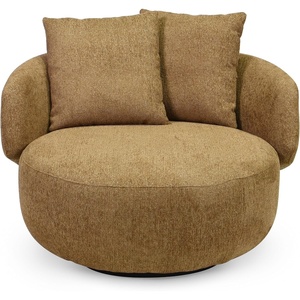 image:imageSAFAVIEH Couture  Karolie Swivel Accent Chair  Taupe Performance Fabric  Fully Assembled  Ideal for Living Room Bedroom 177 Seat Height SFV2407BLight Brown
