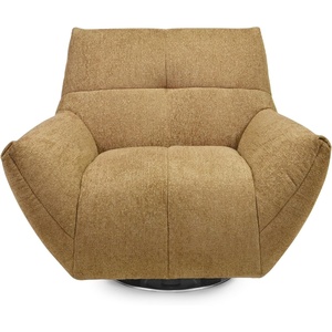 image:imageSAFAVIEH Couture  Layletta Swivel Accent Chair  Brown Performance Fabric  Fully Assembled  Ideal for Living Room Bedroom 17 Seat Height SFV2409BLight Brown