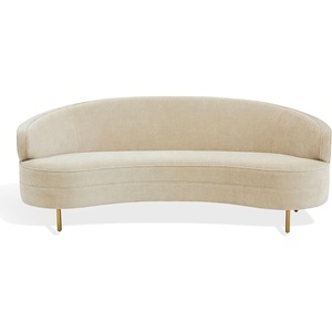 image:imageSAFAVIEH Couture  Primrose Curved Sofa  Taupe Chenille Upholstery  Ideal for Living Room Family Room 894 W x 44 D x 33 H SFV4715F