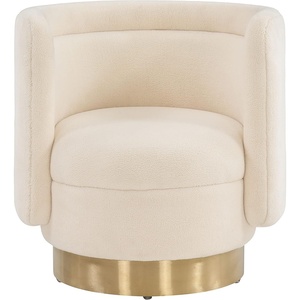image:imageSAFAVIEH Couture Brynlee Swivel Accent ChairIvory  Gold