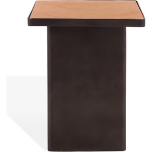 image:imageSAFAVIEH Couture Collection  Bellatressa Black Metal Accent Table Square Red Marble Top Modern Design Fully Assembled SFV5774ARed  Black