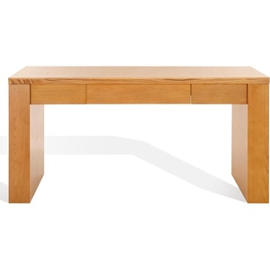 image:imageSAFAVIEH Couture Collection  Deborah Black Elm Wood Desk Modern Writing Table with Drawer Storage SFV2313BNatural