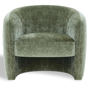 image:imageSAFAVIEH Couture Collection Everly Black Boucle Barrel Back Accent Chair Fully AssembledOlive Green