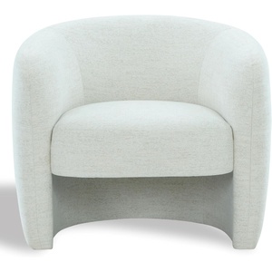 image:imageSAFAVIEH Couture Collection Everly Black Boucle Barrel Back Accent Chair Fully AssembledTaupe