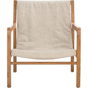 image:imageSAFAVIEH Couture Collection Osmond Coastal Sand LinenNatural Sling Chair Fully Assembled