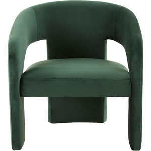image:imageSAFAVIEH Couture Collection Roseanna Modern Black Linen Accent Chair for Living Room Home Office Study Bedroom Fully AssembledForest Green