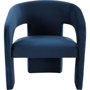image:imageSAFAVIEH Couture Collection Roseanna Modern Black Linen Accent Chair for Living Room Home Office Study Bedroom Fully AssembledNavy
