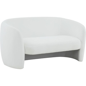 image:imageSAFAVIEH Couture Collection Zhao White Linen Curved LoveseatWhite