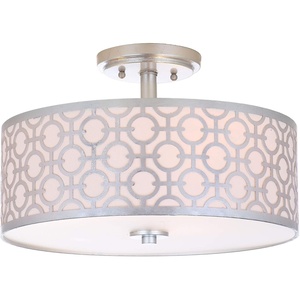 image:imageSAFAVIEH FLU4001C Collection Vera ChainLink 3 155 Chrome Mount Flush Light 0Silver