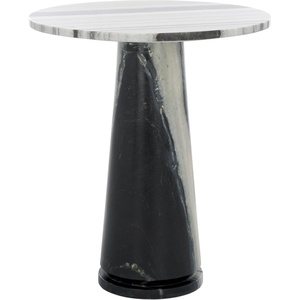 image:imageSAFAVIEH Furniture  Valentia Tall Marble Accent Table  Green  Marble Top  Glam Stone Pedestal Design  Ideal for Living Room Entryway Dining Room 205 W x 205 D x 235 H SFV9703CWhite