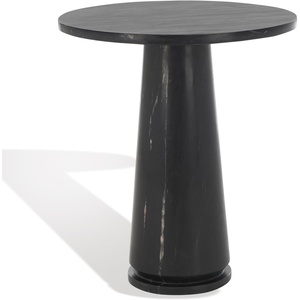 image:imageSAFAVIEH Furniture  Valentia Tall Marble Accent Table  Green  Marble Top  Glam Stone Pedestal Design  Ideal for Living Room Entryway Dining Room 205 W x 205 D x 235 H SFV9703CBlack