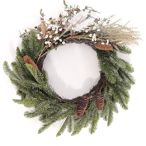 image:imageSAFAVIEH Home Collection 21inch Decorative Artificial Pine amp Olive Leaf Wreath Fully Assembled