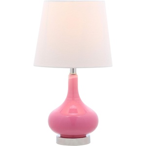 image:imageSAFAVIEH Lighting  Amy Mini 175Inch Kids Table Lamp  Pink  Playful Gourd Silhouette Design  Ideal for Kids Room Nursery Bedroom  LED Bulb Included KID4087PPink