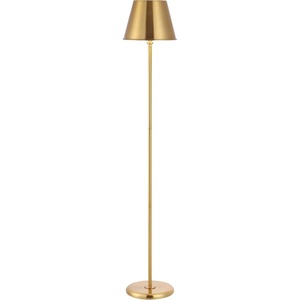 image:imageSAFAVIEH Lighting  Asher 60Inch Standing Floor Lamp  Brass Iron Metal Body amp Shade  Minimal Modern Design  Ideal for Living Room Bedroom  LED Bulb Included FLL4094A