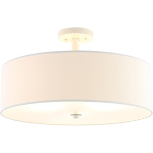 image:imageSAFAVIEH Lighting  Jolana 3Light 198Inch Semi Flush Mount Ceiling Light  White  Contemporary Design  Ideal for Foyer Hallway Entryway Kitchen Bedroom  LED Bulbs Included FLU4069BWhite