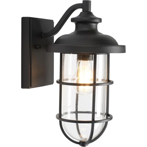 image:imageSAFAVIEH Lighting Collection Adelle Black Outdoor Sconce Set of 2 Light Fixture LED Bulbs Included