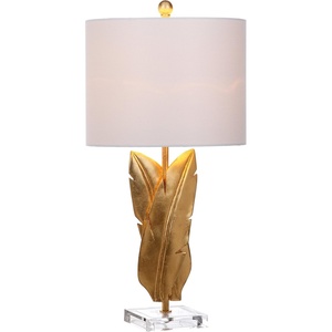 image:imageSAFAVIEH Lighting Collection Aerin Modern Contemporary Wings Gold Leaf 26inch Bedroom Living Room Home Office Desk Nightstand Table Lamp Set of 2 LED Bulbs Included