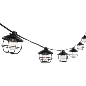 image:imageSAFAVIEH Lighting Collection Agitha Black 10Foot LED Outdoor String Lights
