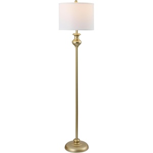 image:imageSAFAVIEH Lighting Collection Erlan Contemporary Gold 61inch Standing Floor Lamp LED Bulb IncludedGold