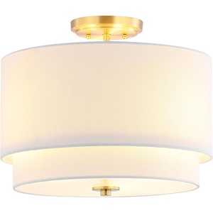 image:imageSAFAVIEH Lighting Collection Laconia WhiteGold Flush Mount LED Bulbs Included