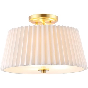 image:imageSAFAVIEH Lighting Collection Larlon WhiteGold Flush Mount LED Bulbs Included