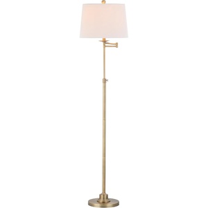 image:imageSAFAVIEH Lighting Collection Nadia Traditional Farmhouse Swivel Swing Arm Gold 64inch Adjustable Height Living Room Bedroom Home Office Standing Floor Lamp LED Bulb Included