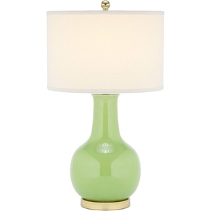 image:imageSAFAVIEH Lighting Collection Paris Modern Red Ceramic 28inch Bedroom Living Room Home Office Desk Nightstand Table Lamp LED Bulb IncludedGreen
