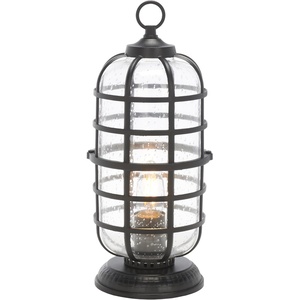 image:imageSAFAVIEH Lighting Collection Rigel Black Outdoor 13inch Table Lamp LED Bulb Included