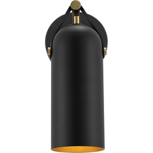 image:imageSAFAVIEH Lighting Collection Westly BlackGold Modern Downlight Wall Sconce Set of 2 Light Fixture Ideal for Bathroom Entryway Vanity Foyer Hallway Living Room LED Bulbs IncludedBlackGold