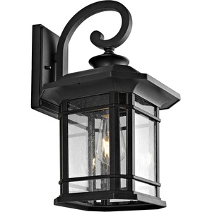 image:imageSAFAVIEH PLT4011A Lighting Cendra Black Wall LED Bulb Included Outdoor Lantern