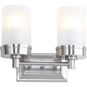 image:imageSAFAVIEH SCN4048A Kylan Nickel 2Light Bathroom LED Bulbs Included Sconce