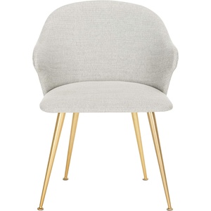image:imageSafavieh Couture Home Edmond MidCentury Light Grey and Gold Arm ChairLight Grey  Gold