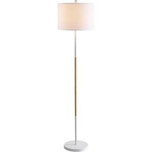image:imageSafavieh Home Collection Melrose White and Wood Finish Floor Lamp
