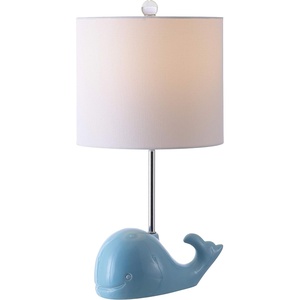 image:imageSafavieh Kids Lighting Collection Walter Whale Light Grey Ceramic 19inch Bedroom Living Room Home Office Desk Nightstand Table Lamp LED Bulb IncludedBlue