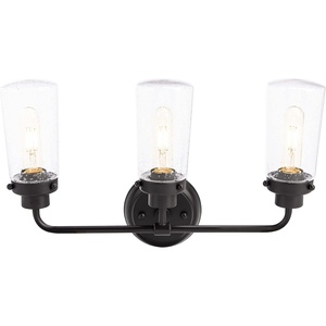image:imageSafavieh Lighting Collection Derser Oil Rubbed Bronze 3Light Vanity Sconce LED Bulb Included