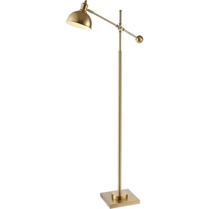 image:imageSafavieh Lighting Dagen Brass Gold Adjustable Floor Lamp LED Bulb Included