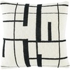 image:imageSAFAVIEH AZEEM 18x18 Pillow IvoryBlack