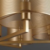 image:imageSAFAVIEH Couture Lighting Collection Zachaeus Industrial Gold Metal Mesh 6Light Hanging Adjustable Chandelier Light Fixture LED Bulbs Included