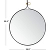 image:imageSAFAVIEH Home Chandlen Black Matte 30inch High Decorative Accent Mirror